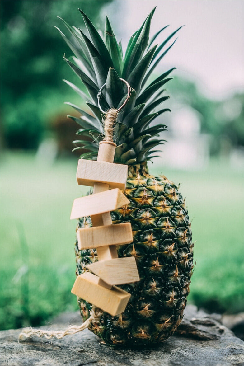 Flavored balsa chew toy flavored with pear, mango, papaya, pineapple & peach for small pets