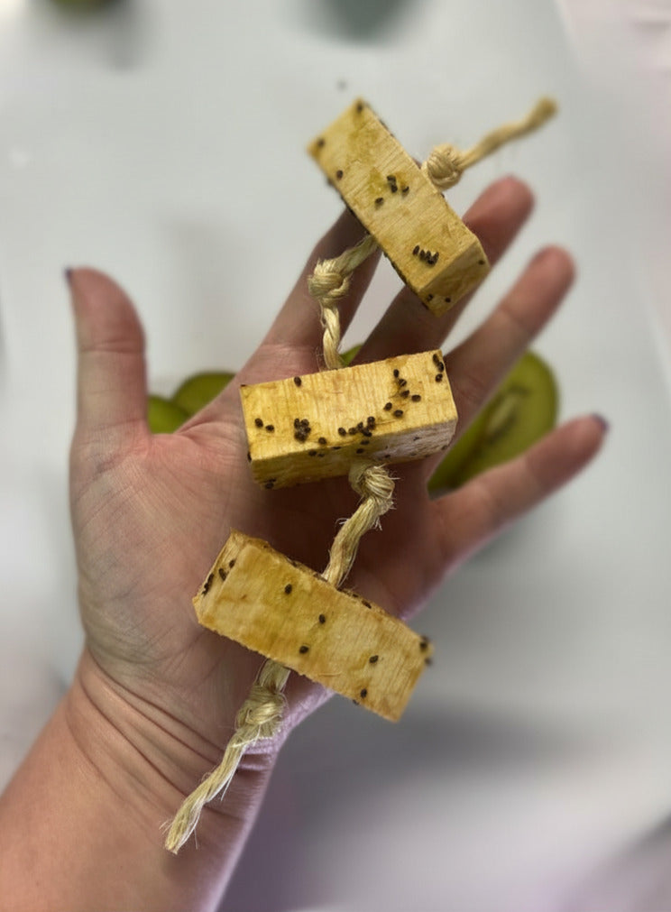 Kiwi Flavored balsa chew toy for rabbits