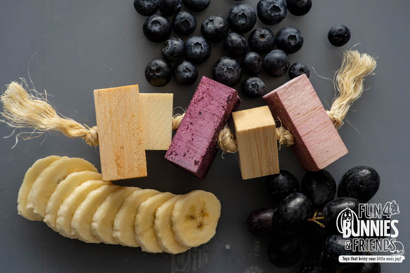 Bunny Balsa Blocks Giant Flavored Balsa Cubes for Long-lasting Chewing Fun,  in 100% Organic Berry Flavors. 3-4 X Bigger Than Other Blocks 